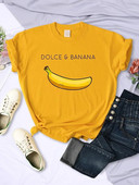 2024. Dolce Banana majice s printom animea u većoj veličini Ženske prozračne majice s kratkim rukavima Modne majice s O-izrezom Ženske majice s crtićima