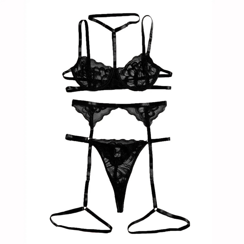 Seksi Bowknot Teddy set donjeg rublja za žene mladenke Valentinovo