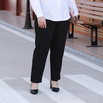 Голям размер панталон Дамско облекло Летен стил Големи панталони Широки крачоли Висока талия Офис дамски панталони 5XL 7XL Безплатна доставка