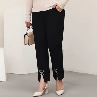 γυναικείο παντελόνι plus size προπόνηση κάπρι κολάν για γυναίκες με τσέπες μαύρο φούτερ παντελόνι ψηλόμεσο φόρεμα παντελόνι εργασίας