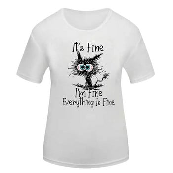 Γυναικείο T-Shirt Plus Size Loose Top Cartoon με χαριτωμένο σχέδιο με στάμπα με στρογγυλή λαιμόκοψη κοντομάνικο μοντέρνο casual μπλουζάκι με κάτω