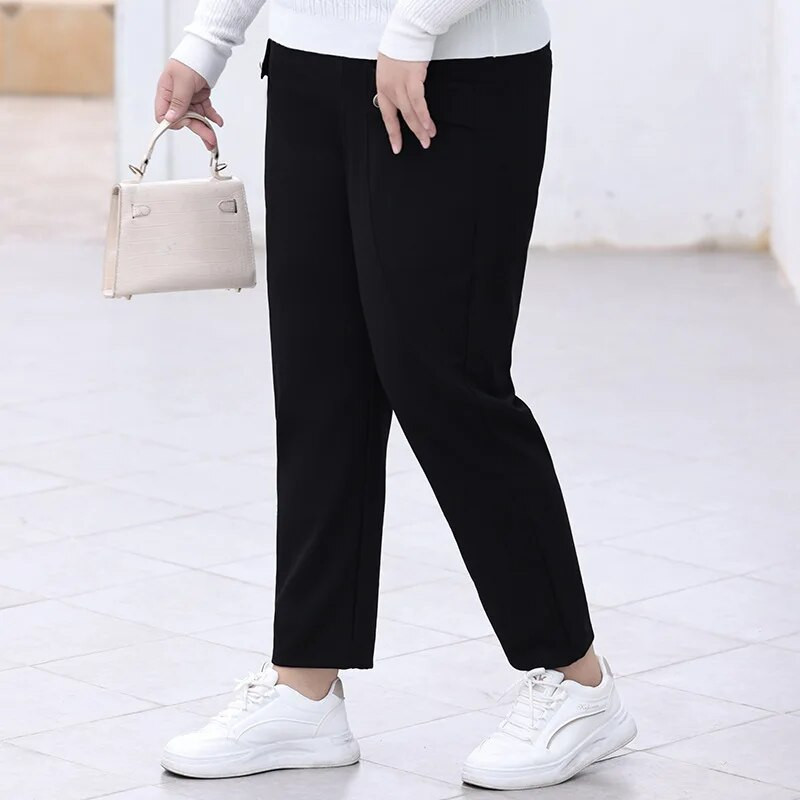 ženske hlače veće veličine kapri tajice za vježbanje za žene s džepovima crne trenirke hlače visokog struka radne hlače