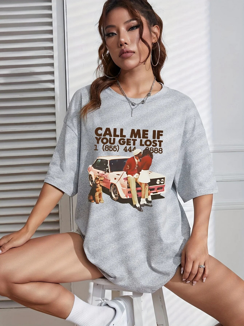 Cotton Plus Size Γυναικεία μπλουζάκι γνωριμιών Γκρι πουκάμισο με κάτω μπλουζάκι Ζευγάρι Υπερμεγέθη στρογγυλή λαιμόκοψη Street Casual T-shirt Αθλητικά ρούχα