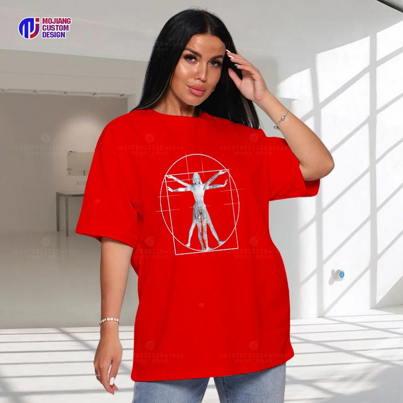 New Style Human Body Performance Art line Character Plus Size T-shirt Hip-hop Top καλοκαιρινό πουκάμισο βαμβακερό καθημερινό ντύσιμο