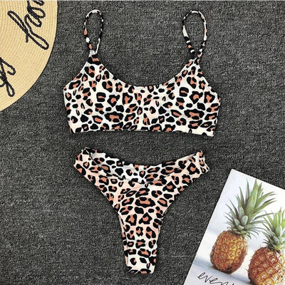 Colors 2023 Sexy Leopard Bikini Γυναικείο μαγιό Σετ μπικίνι δύο τεμαχίων Brazilian Bather Μαγιό Μαγιό