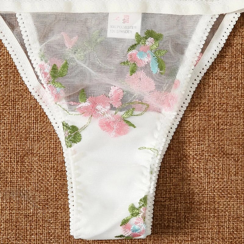 Szexi virág szettek Egzotikus jelmezek Láthatatlan melltartó Új szexi divatos G-String tanga hálóruha szett ropa belső mujer