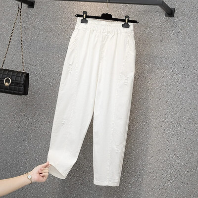 Ljetne ženske hlače veće veličine, korejski stil, široke, tanke rastezljive ravne sportske modne jednostavne ženske hlače za trčanje