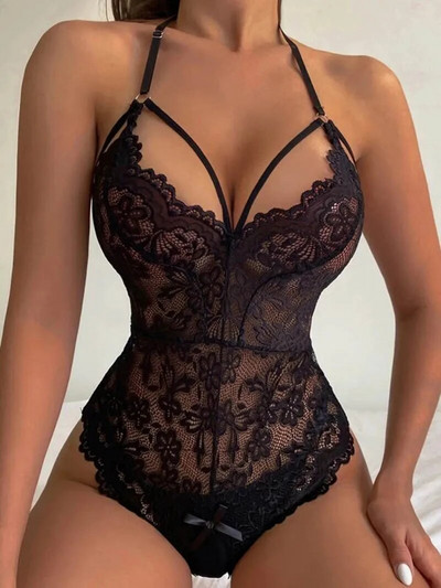 Seksi donje rublje Žensko donje rublje za seks Otvoreni grudnjak Čipkana spavaćica bez prereza Donje rublje Babydoll bodi Lenceria Erotski seksi kostim