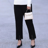 γυναικείο παντελόνι plus size προπόνηση κάπρι κολάν για γυναίκες με τσέπες μαύρο φούτερ παντελόνι ψηλόμεσο φόρεμα παντελόνι εργασίας