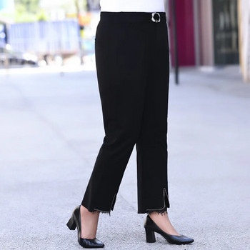 дамски панталони голям размер тренировъчни капри клинове за жени с джобове черен спортен панталон панталон с висока талия работни панталони