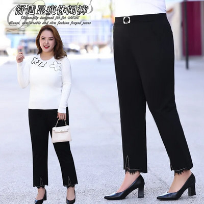 γυναικείο παντελόνι plus size προπόνηση κάπρι κολάν για γυναίκες με τσέπες μαύρο φούτερ παντελόνι ψηλόμεσο φόρεμα παντελόνι εργασίας