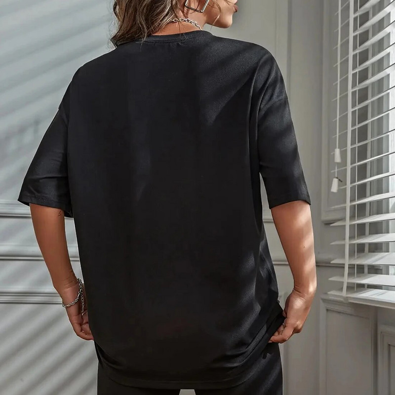 Nagy méretű Brooklyn New York Street 1898 betűs női póló, nyári póló, bő, nagy pamut rövid ujjú ruházat