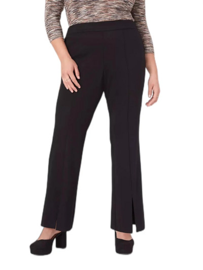 Плюс размер Елегантни пролетно-есенни кльощави панталони Дамски едноцветни черни панталони с цепки отстрани Дамски панталони по поръчка Голям размер 5XL 6XL