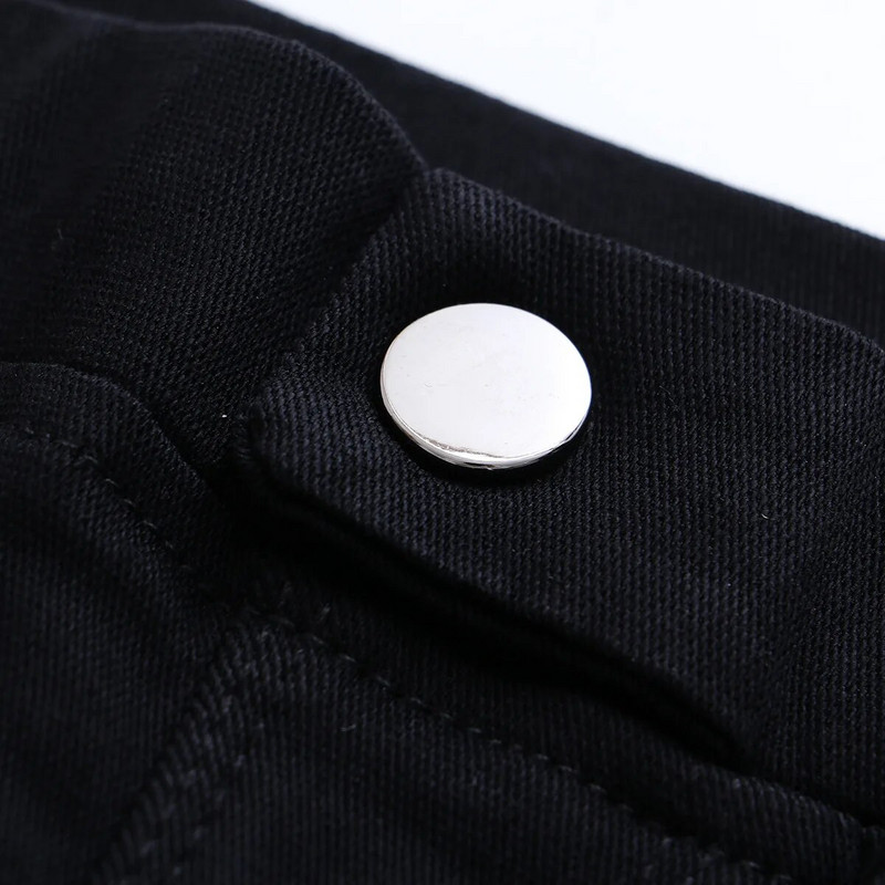 2023-as őszi ruhák, női, kisméretű, nagy méretű nadrágok, alkalmi, divatos lábszár nyíló szegecs, feszített fekete alsó ív