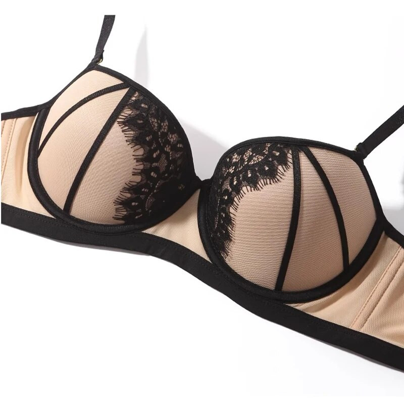 Seksi žensko donje rublje Push Up grudnjak Komplet donjeg rublja s čipkastim naramenicama Debele podstave Ženska donja odjeća BCD šalica 2023 Novo