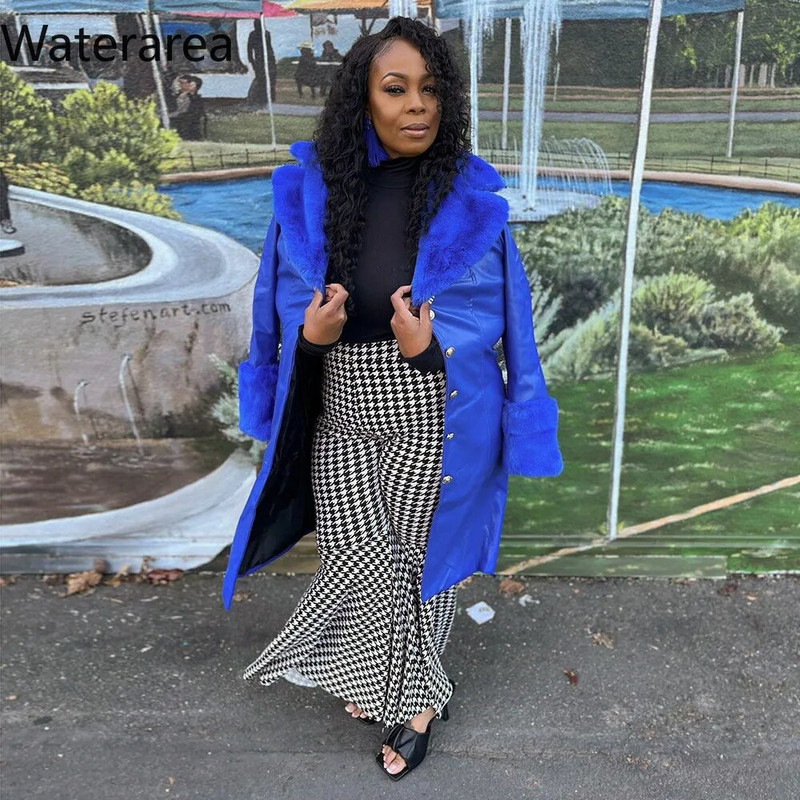 Waterarea új téli nagy méretű női nadrágok divatos alkalmi flare nadrágok angliai stílusú vintage kockás mintás nadrágok