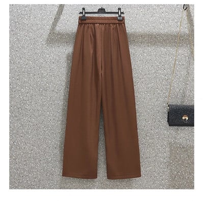 Didelio dydžio 3XL 4XL 5XL kelnės moterims aukštu juosmeniu Madingos laisvos plačios kelnės Moteriški dideli korėjietiški drabužiai