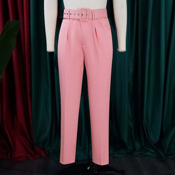 Големи размери Дамски панталони Официални поводи Модни панталони Офис дами Ежедневни екипи с колан Пролет 2023 г. Дамски елегантни панталони тип молив