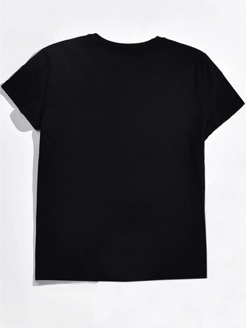 Дамска памучна тениска с принт на пури с устни Големи размери Дамска тениска Улична тениска с кръгло деколте Тениска с къс ръкав Y2K Fashion T-Shirt