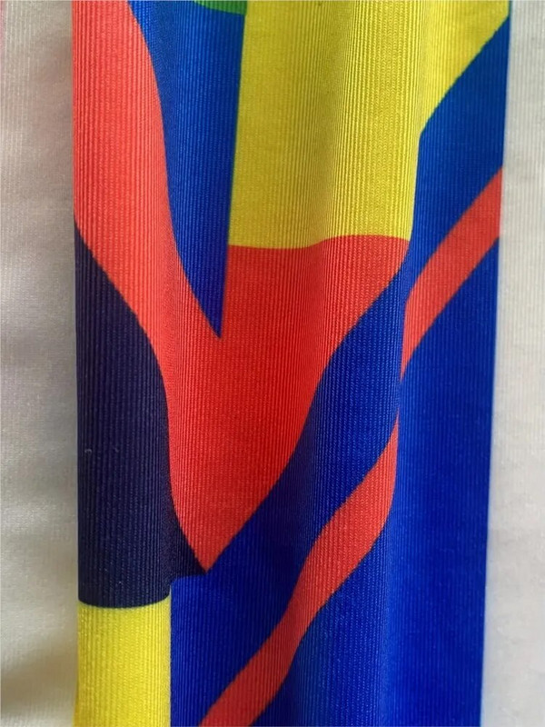 Nagy méretű őszi, új, geometrikus, virágos kockás mintás nadrág női széles szárú, bő, divatos női nadrágok alkalmi női hosszúnadrág 2023