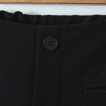 Плетена текстура Драпиращ ефект Висока талия Камбанки Плюс размер Пролет Лято Нови микро кльощави панталони с пълна дължина OL панталони