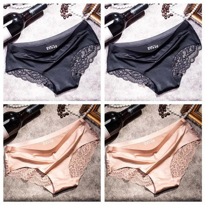 TEXIWAS 4 kom/lot Čipkaste gaćice Žensko bešavno žensko donje rublje Čipkaste gaćice Seksi gaćice za žene Udobno donje rublje veće veličine