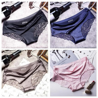 TEXIWAS 4 kom/lot Čipkaste gaćice Žensko bešavno žensko donje rublje Čipkaste gaćice Seksi gaćice za žene Udobno donje rublje veće veličine