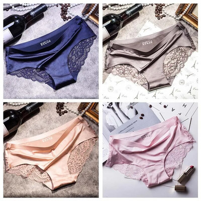 TEXIWAS 4 kom/lot Čipkaste gaćice Žensko bešavno žensko donje rublje Čipkaste gaćice Seksi gaćice za žene Udobno donje rublje veće veličine