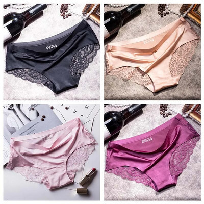 TEXIWAS 4 kom/lot Čipkaste gaćice Žensko bešavno žensko donje rublje Čipkaste gaćice Seksi gaćice za žene Udobno donje rublje veće veličine