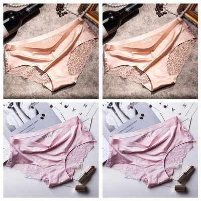 TEXIWAS 4 kom/lot Čipkaste gaćice Žensko bešavno žensko donje rublje Čipkaste gaćice Seksi gaćice za žene Udobno donje rublje veće veličine