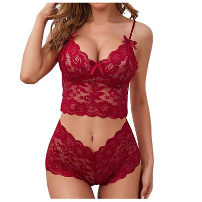 Seksi odjeća Babydoll Teddy Bear Erotsko donje rublje Seksi vrući erotski grudnjak Gaćice Čipkasti grudnjak s podvezicama Komplet donjeg rublja Erotsko donje rublje za seks