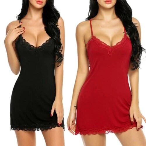 Didelio dydžio S-2XL Moteriškas apatinis trikotažas miegui Madingi moteriški šilko atlaso naktiniai drabužiai Babydoll nėrinių tinkliniai naktiniai drabužiai