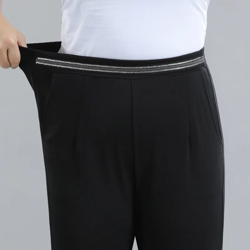 γυναικείο παντελόνι plus size προπόνηση κάπρι κολάν για γυναίκες με τσέπες μαύρο φούτερ παντελόνι ψηλόμεσο φόρεμα παντελόνι εργασίας