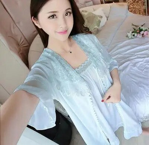 2024 Seksi spavaćica s V izrezom Noćna košulja Noćna košulja Kućna haljina Spavaćica Princess spavaćica Ženska spavaćica Haljina + gornja odjeća