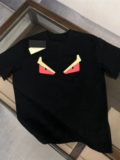 Majica kratkih rukava Little Monster velike veličine, muška majica s otisnutim očima, dvostruko F, domaća majica s polurukavima za par, pamučni okrugli izrez 23. ljeto