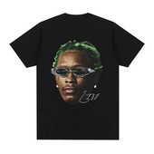 Rapper Young Thug Graphic Print Μπλουζάκι Fashion Hip Hop Vintage Tshirt Casual Crew λαιμόκοψη κοντομάνικο μπλουζάκι συν μεγέθη γυναικών