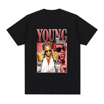 Rapper Young Thug Тениска с графичен принт Модна хип-хоп ретро тениска Ежедневна тениска с кръгло деколте и къс ръкав Плюс размер Дамска тениска