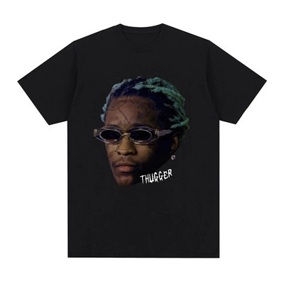Rapper Young Thug Graphic Print Μπλουζάκι Fashion Hip Hop Vintage Tshirt Casual Crew λαιμόκοψη κοντομάνικο μπλουζάκι συν μεγέθη γυναικών