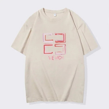 Καλοκαιρινό μπλουζάκι βαμβακερό σε συνθετικό μέγεθος για άνδρες υψηλής ποιότητας Tshirt κοντομάνικο μπλουζάκι Επώνυμα γυναικεία ρούχα Y2k Fashion Top Casual Tee