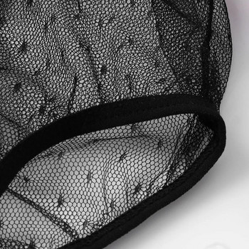 Дамско секси боди с връзки Ултратънък прозрачен комплект бельо Гащеризон с флорална бродерия Спално облекло Секси бельо