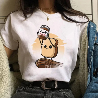 Γυναικείο T-shirt Harajuku στη δεκαετία του 1990 με μοτίβο Nutella Kawaii, χαριτωμένο μπλουζάκι κινουμένων σχεδίων Κορεάτικο κορυφαίο γυναικείο μπλουζάκι γοτθικό