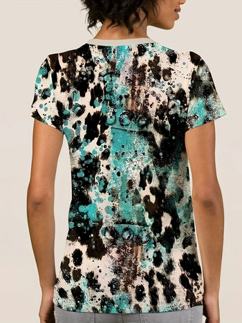 Βαμβακερό μπλουζάκι 3D printed συλλογή για τη γιορτή της μητέρας Γυναικείο πουκάμισο με κάτω μέρος Plus μέγεθος στρογγυλό λαιμόκοψη Γυναικείο μπλουζάκι Casual T-shir