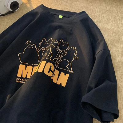 Pamučna ženska majica kratkih rukava s otisnutim meksičkim anime mačkom za Valentinovo Majica za parove Y2K Ženske majice velikih veličina Modna ulična majica