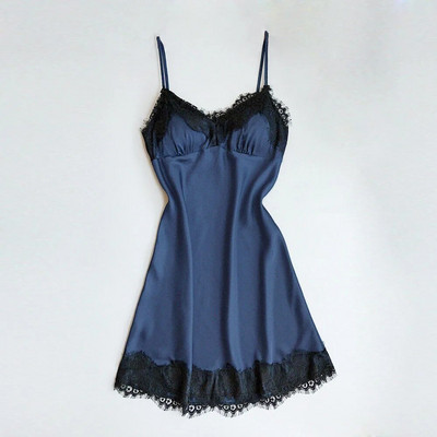Дамски дантелени пижами Секси ледено копринени лотосови листа Pendulum Sleepwear V-образно деколте Cami Nightdress Домашно нощно облекло Екзотично бельо Костюми