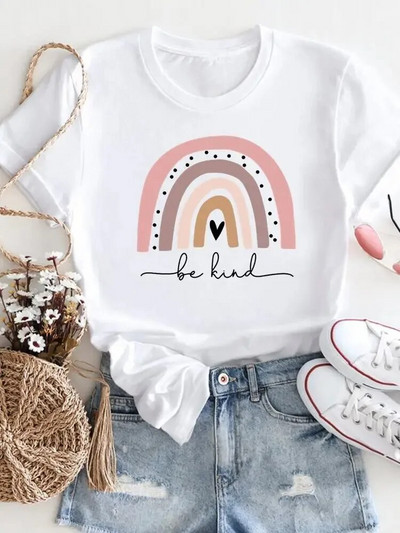 Moteriški marškinėliai su gėlėmis Vasariniai trumpomis rankovėmis su iškirpte Madingi laisvalaikio 3d spausdinti marškinėliai, balti 2023 m. Nauji didelio dydžio drabužiai