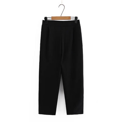 Costum 4XL Plus Size Pantaloni Haren Femei 2023 Primăvară Talie elastică Pantaloni de culoare uni Pantaloni lați Pantaloni Curve supradimensionate
