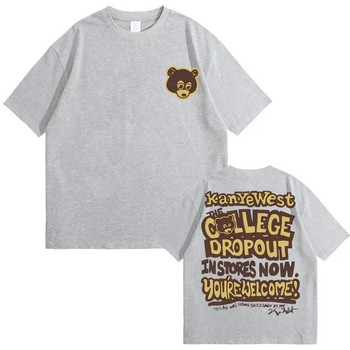 Ο καλύτερος διάσημος Kanye West The College Dropout Graphics Tshirt Ανδρικά γυναικεία Hip Hop Rap Vintage T-shirts Plus size γυναικεία ρούχα