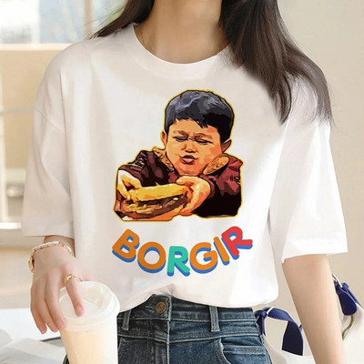 Μπλουζάκι Hasbulla σε μεγάλο μέγεθος Γυναικείο μπλουζάκι με βεντάλια ποιότητας Υπερμεγέθη γραφικά μπλουζάκια Unisex Βαμβακερά ρούχα Γυναικεία μπλουζάκια Hip Hop