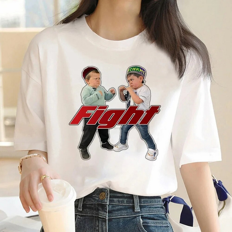 Μπλουζάκι Hasbulla σε μεγάλο μέγεθος Γυναικείο μπλουζάκι με βεντάλια ποιότητας Υπερμεγέθη γραφικά μπλουζάκια Unisex Βαμβακερά ρούχα Γυναικεία μπλουζάκια Hip Hop