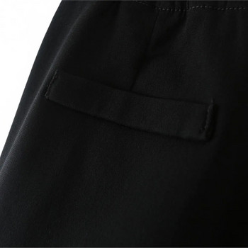 Есенни дрехи за 2023 г. Дамски панталони тип молив Големи размери Ежедневни сатенени разтегливи черни тънки долнища с цип и извивка